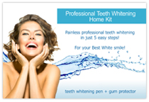 tooth whitening kit packaging